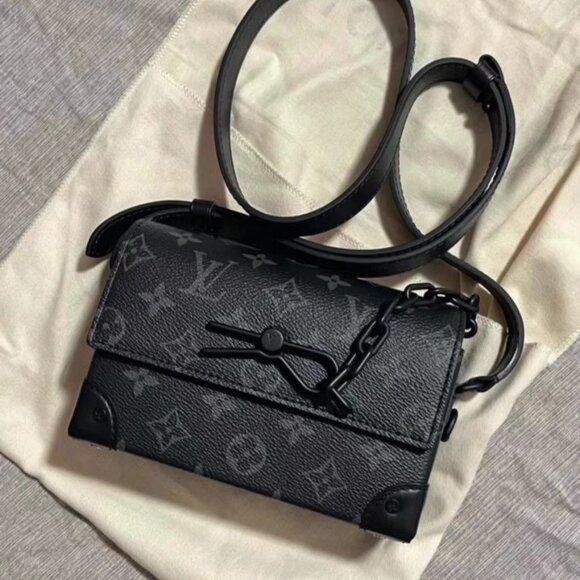 Louis Vuitton Steamer Black Floral Shoulder Bag - Picture 1 of 7